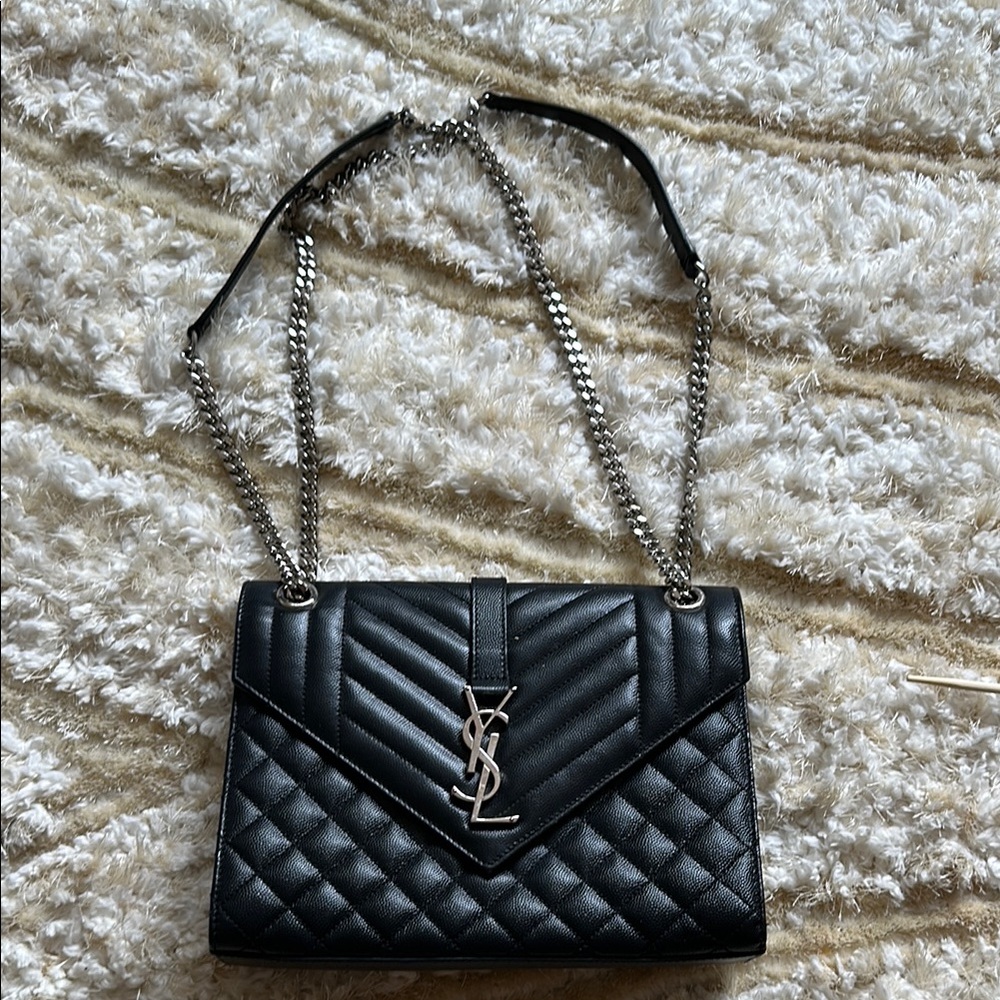Yves Saint Laurent Black Quilted Leather Shoulder Bag